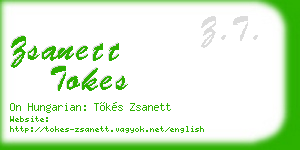 zsanett tokes business card
