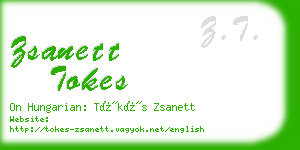 zsanett tokes business card